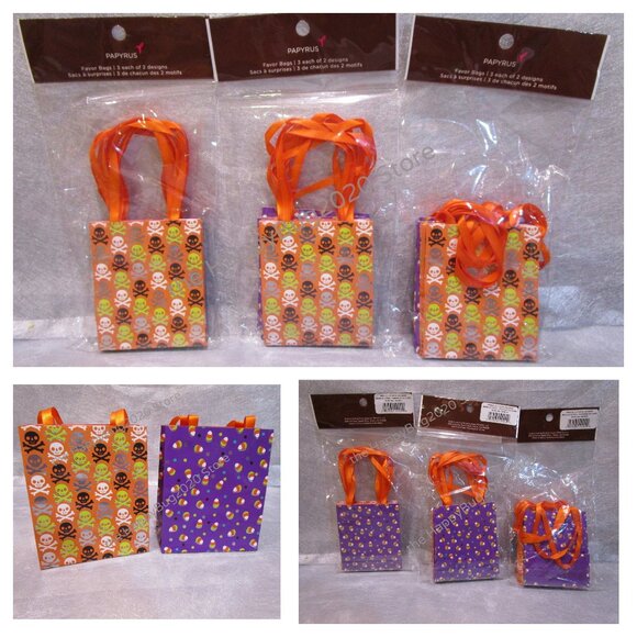 Papyrus Mini Treat Bags-favor - Halloween  *BUNDLE OF 3 PACKS*   2 Designs- New - Picture 1 of 10